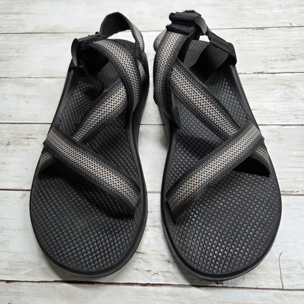 Chaco Z/1 Classic Sport Sandal Hiking Mens 11 Black Gray Striped J105961